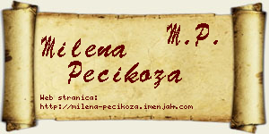 Milena Pecikoza vizit kartica